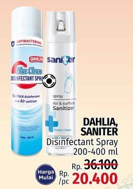 Promo Harga DAHLIA/SANITER Disinfectant Spray  - LotteMart