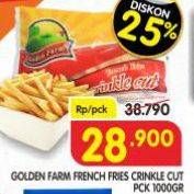 Promo Harga Golden Farm French Fries Crinkle 1000 gr - Superindo