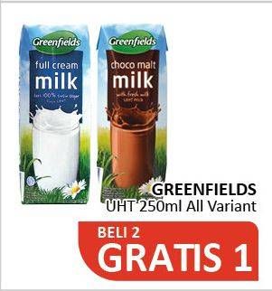 Promo Harga GREENFIELDS UHT All Variants 250 ml - Alfamidi