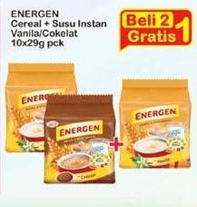 Promo Harga ENERGEN Cereal Instant Vanilla, Chocolate per 10 sachet 29 gr - Indomaret