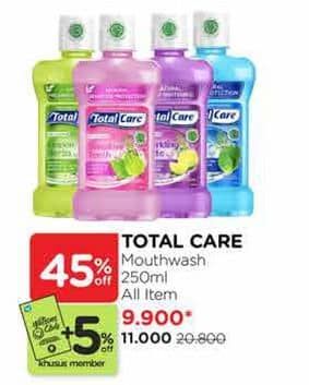 Promo Harga Total Care Mouthwash All Variants 250 ml - Watsons