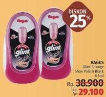 Promo Harga BAGUS Glint Sponge Shoe Polish Black 6 ml - LotteMart
