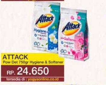 Promo Harga Attack Detergent Powder Hygiene Plus Protection, Plus Softener 800 gr - Yogya