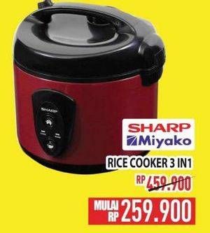 Promo Harga SHARP/ MIYAKO Rice Cooker 3 in 1  - Hypermart