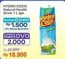 Promo Harga Hydro Coco Minuman Kelapa Original 1000 ml - Indomaret