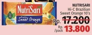 Promo Harga NUTRISARI Powder Drink Brazilian Sweet Orange per 10 sachet - LotteMart