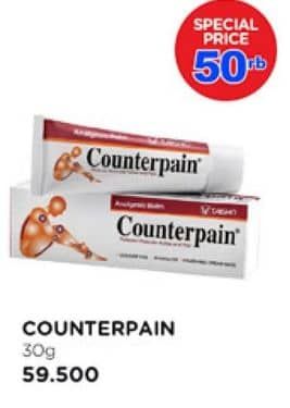 Counterpain Obat Gosok Cream 30 gr Diskon 15%, Harga Promo Rp50.000, Harga Normal Rp59.500
