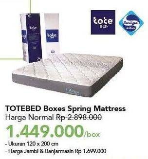 Promo Harga AIRLAND Tote Bed Spring Mattress 120x200cm  - Carrefour