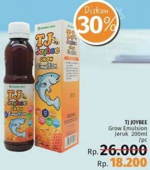 Promo Harga TRESNO JOYO Joybee Grow Emulsion Jeruk 200 ml - LotteMart