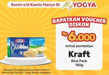 Promo Harga Kraft Cheese Cheddar 160 gr - Yogya