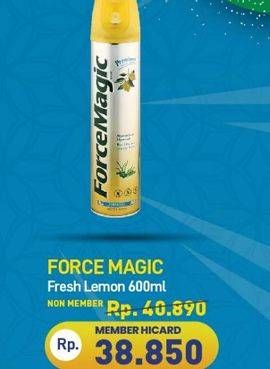 Promo Harga Force Magic Insektisida Spray Lemon 600 ml - Hypermart