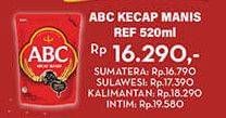 Promo Harga ABC Kecap Manis 520 ml - Hypermart