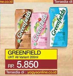 Promo Harga Greenfields UHT All Variants 200 ml - Yogya