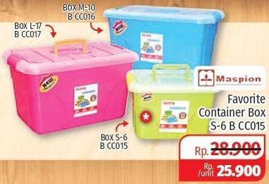 Promo Harga MASPION Favorite Box Container S6 CC 015  - Lotte Grosir
