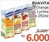 Promo Harga BUAVITA Fresh Juice Lychee, Orange, Apple, Mango 250 ml - Alfamidi