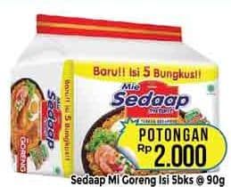 Promo Harga Sedaap Mie Goreng Original per 5 pcs 90 gr - Hypermart