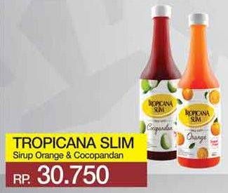 Promo Harga TROPICANA SLIM Syrup Cocopandan, Orange  - Yogya