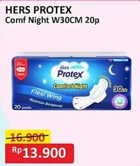 Promo Harga Hers Protex Comfort Night Wing 30cm 20 pcs - Alfamart