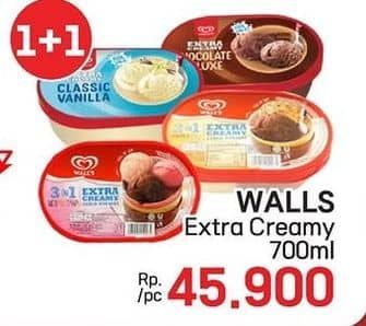 Promo Harga Walls Ice Cream 700 ml - LotteMart