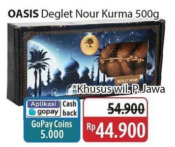 Promo Harga Oasis Deglet Nour Dates 500 gr - Alfamidi