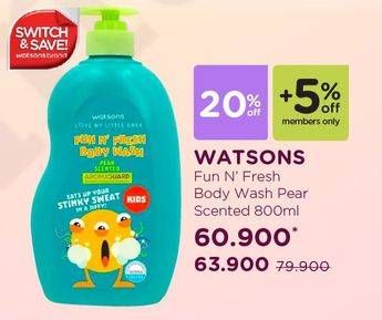 Promo Harga WATSONS Fun n Fresh Body Wash  - Watsons