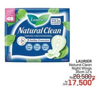 Promo Harga Laurier Natural Clean Night Wing 35cm 12 pcs - Lotte Grosir