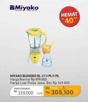 Promo Harga Miyako Blender BL 211/PLY/PL  - Carrefour