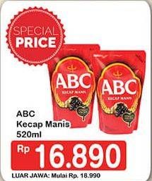 Promo Harga ABC Kecap Manis 520 ml - Hypermart