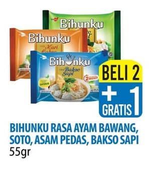 Promo Harga Bihunku Bihun Instan Ayam Bawang, Soto Spesial, Asam Pedas, Baso Sapi 55 gr - Hypermart