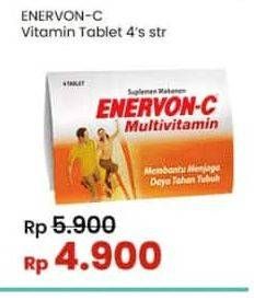 Promo Harga Enervon-c Multivitamin Tablet 4 pcs - Indomaret