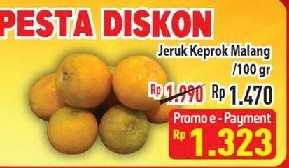 Promo Harga Jeruk Keprok Malang per 100 gr - Hypermart