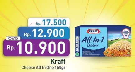 Promo Harga Kraft All in 1 Cheddar 165 gr - Hypermart