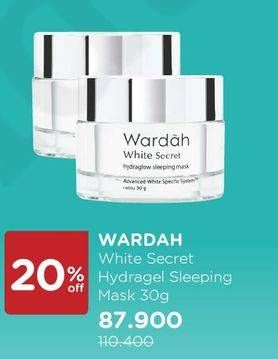 Promo Harga WARDAH White Secret Hydragel Sleeping Mask  - Watsons