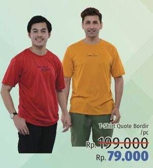 Promo Harga COMFY Tshirt Quotes Bordir  - LotteMart