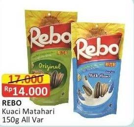 Promo Harga REBO Kuaci Bunga Matahari All Variants 150 gr - Alfamart