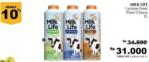 Promo Harga MILK LIFE Fresh Milk Bebas Laktosa 1000 ml - Giant