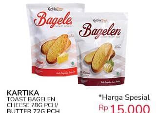 Promo Harga Kartika Toast Bagelen Special Butter, Cheese 72 gr - Indomaret