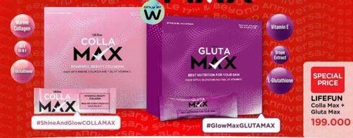 Promo Harga Lifefun Colla Max/Gluta Max  - Watsons