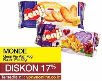 Promo Harga MONDE Genji Pie Original, Raisins 70 gr - Yogya