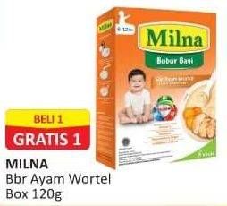 Promo Harga MILNA Bubur Bayi 6+ Sup Ayam Wortel 120 gr - Alfamart