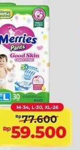Promo Harga Merries Pants Good Skin XL26, M34, L30 26 pcs - Alfamart