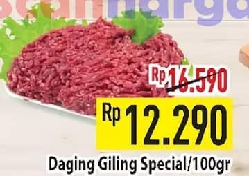 Promo Harga Daging Giling Sapi Spesial per 100 gr - Hypermart