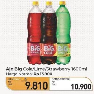 Promo Harga Aje Big Cola Minuman Soda Cola, Lime, Strawberry 1500 ml - Carrefour