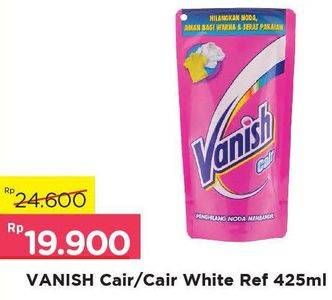 Promo Harga VANISH Penghilang Noda Cair Cair, White 425 ml - Alfamart