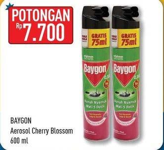Promo Harga BAYGON Insektisida Spray Cherry Blossom 600 ml - Hypermart