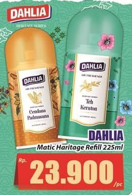 Promo Harga Dahlia F-607Tk Air Fresher Heritage Matic Cendana Padmasana, Teh Kraton 225 ml - Hari Hari