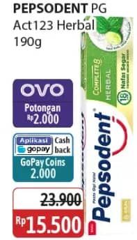 Promo Harga Pepsodent Pasta Gigi Action 123 Herbal 190 gr - Alfamidi