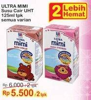 Promo Harga ULTRA MIMI Susu UHT All Variants per 2 pcs 125 ml - Indomaret