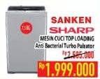 Promo Harga SANKEN / SHARP Mesin Cuci Top Loading  - Hypermart