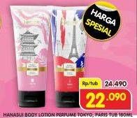 Promo Harga Hanasui Body Lotion Parfume Tokyo, Paris 180 ml - Superindo